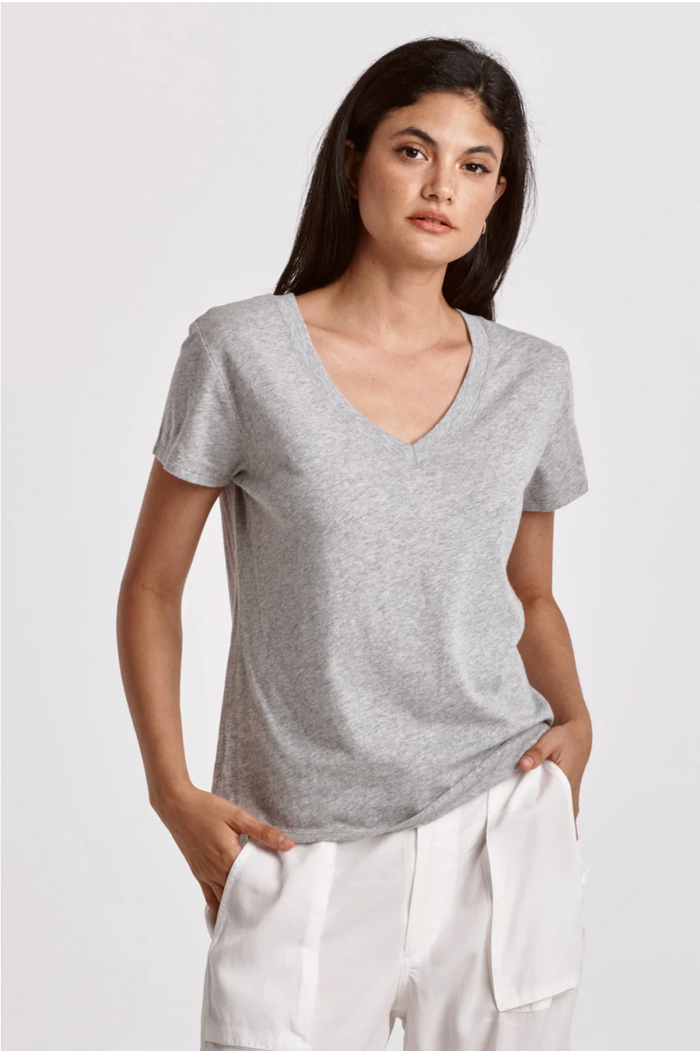 DEAR JOHN: VANI SHORT SLEEVE JERSEY TEE - HEATHER GREY