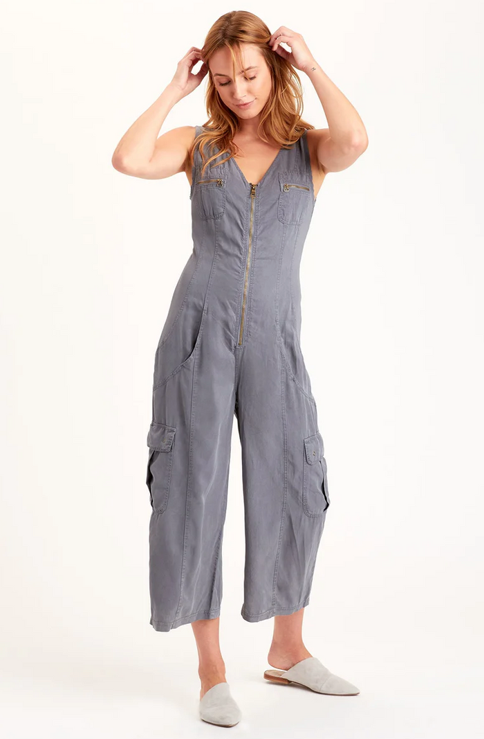 XCVI: NORRIS CROP JUMPSUIT - BLACK PEARL