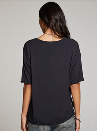 CHASER: MASON V NECK TEE - BLACK LICORICE