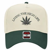 LIVING THE HIGH LIFE HAT - GREEN/NATURAL