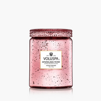 VOLUSPA SPARKLING ROSE- LARGE CANDLE JAR- 18OZ