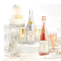 ACRYLIC CHAMPAGNE BOTTLE + GLASSES - BUBBLY EVER AFTER