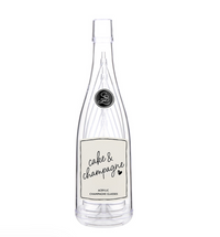 ACRYLIC CHAMPAGNE IN BOTTLE + GLASSES - CAKE AND CHAMPAGNE