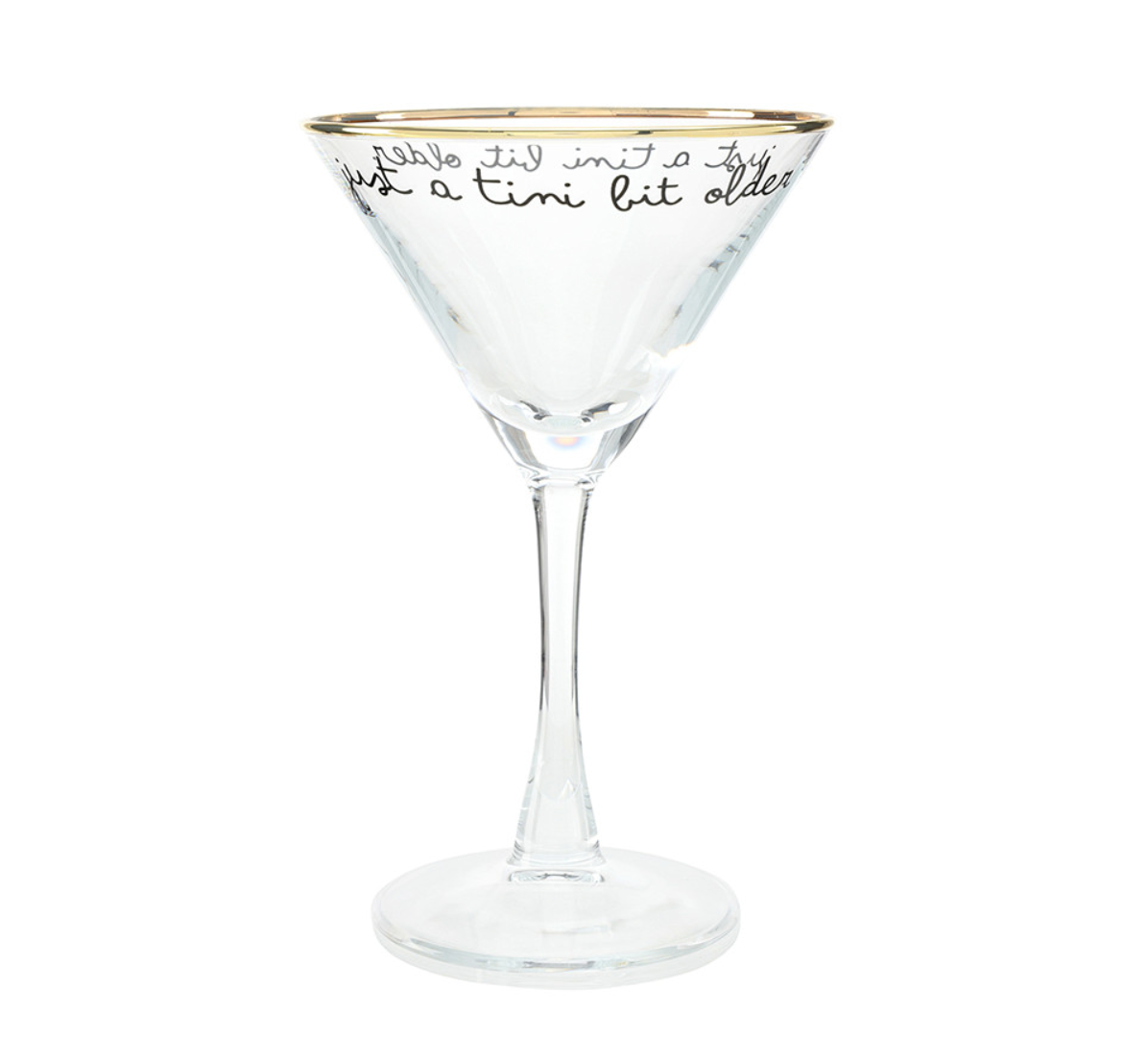 GOLD FOIL MARTINI GLASS - JUST A TINI BIT OLDER