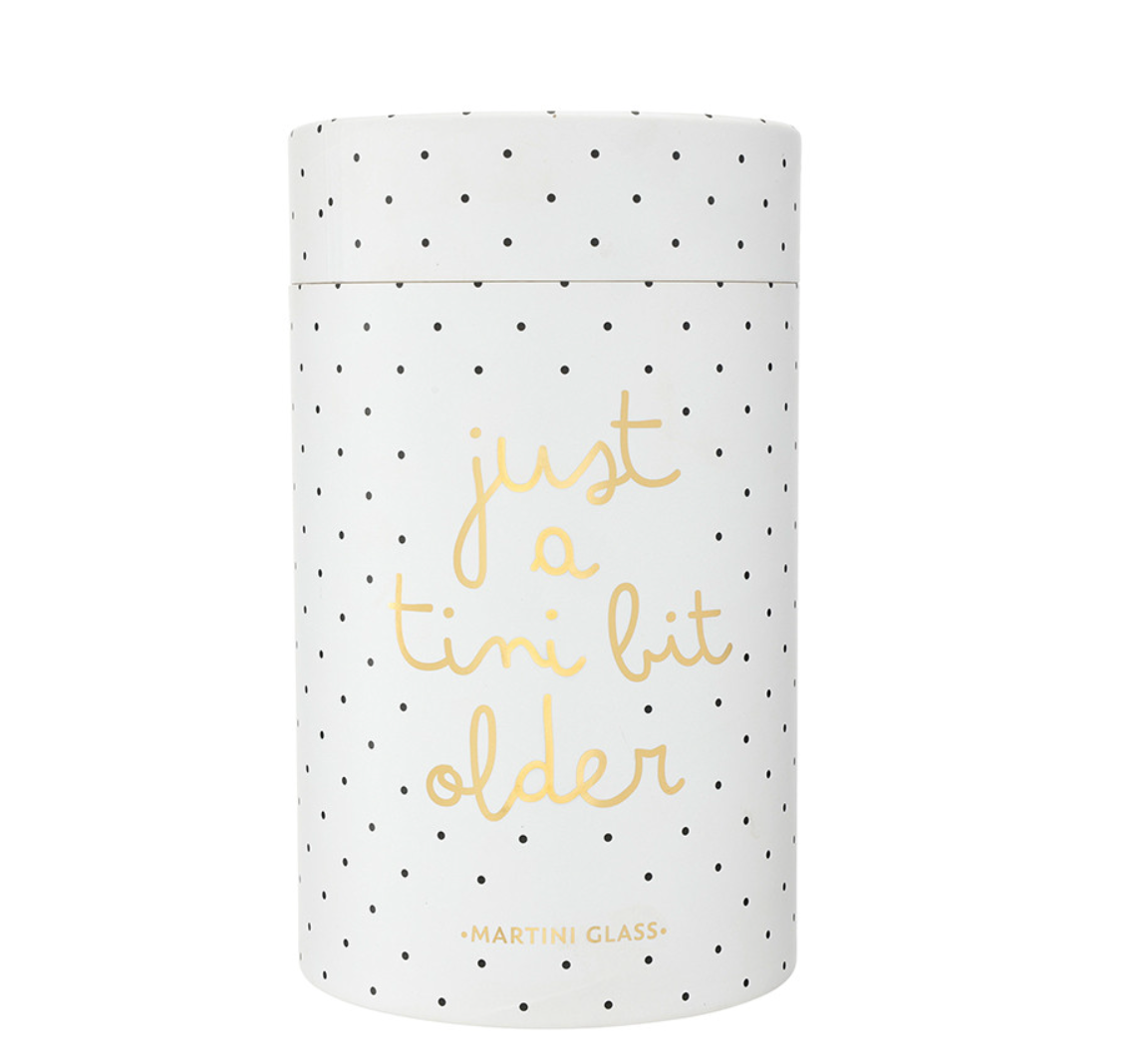 GOLD FOIL MARTINI GLASS - JUST A TINI BIT OLDER