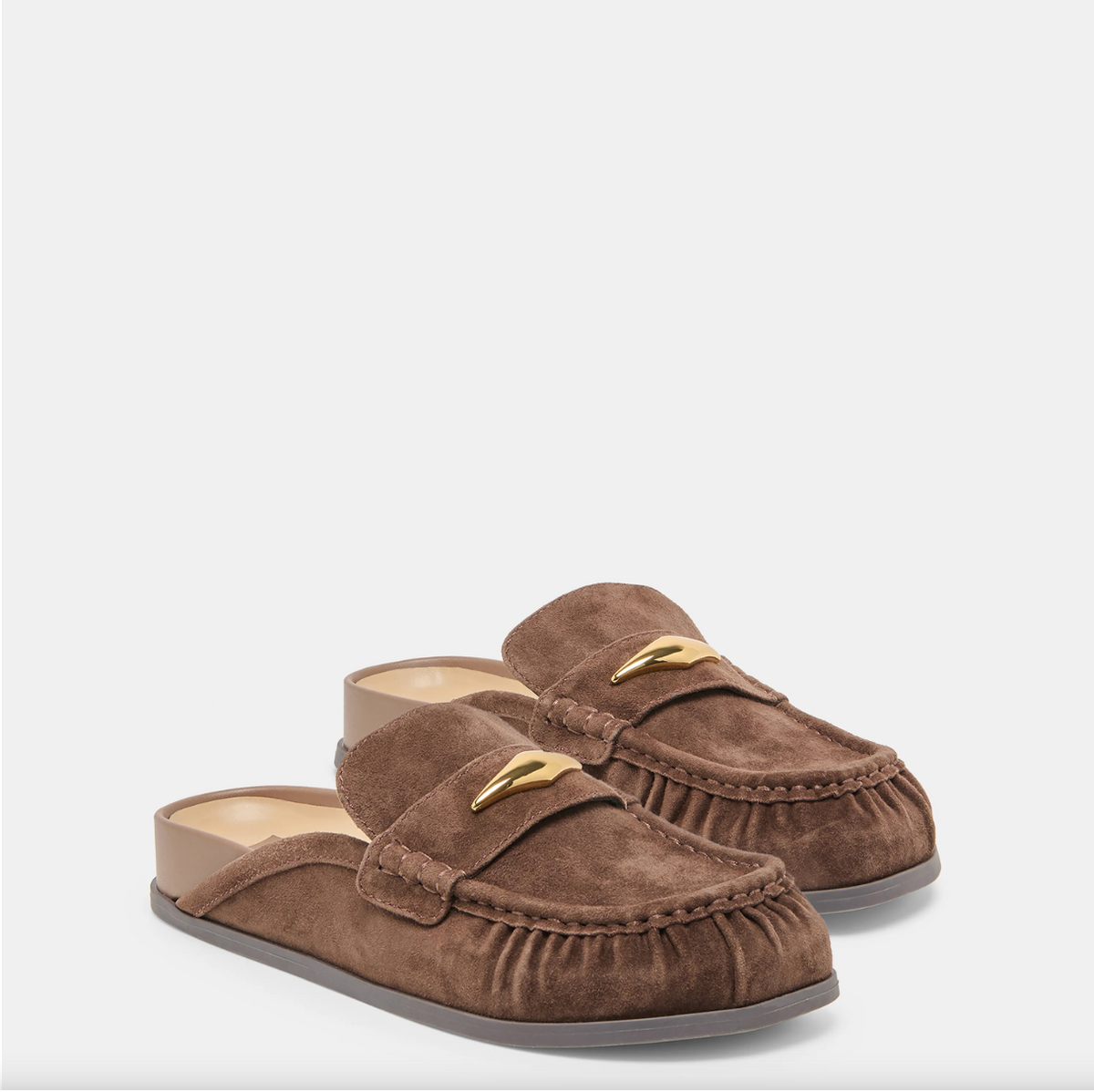 DOLCE VITA: JODERO FLATS DK BROWN SUEDE