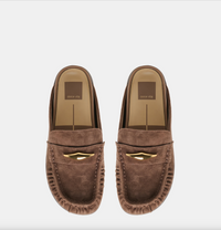 DOLCE VITA: JODERO FLATS DK BROWN SUEDE
