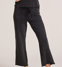 BOBI: COMFORT WAIST CROP FLARE - FADED BLACK