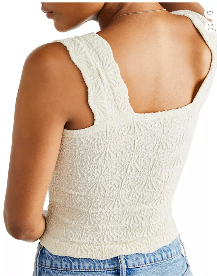 FREE PEOPLE: LOVE LETTER CAMI- IVORY