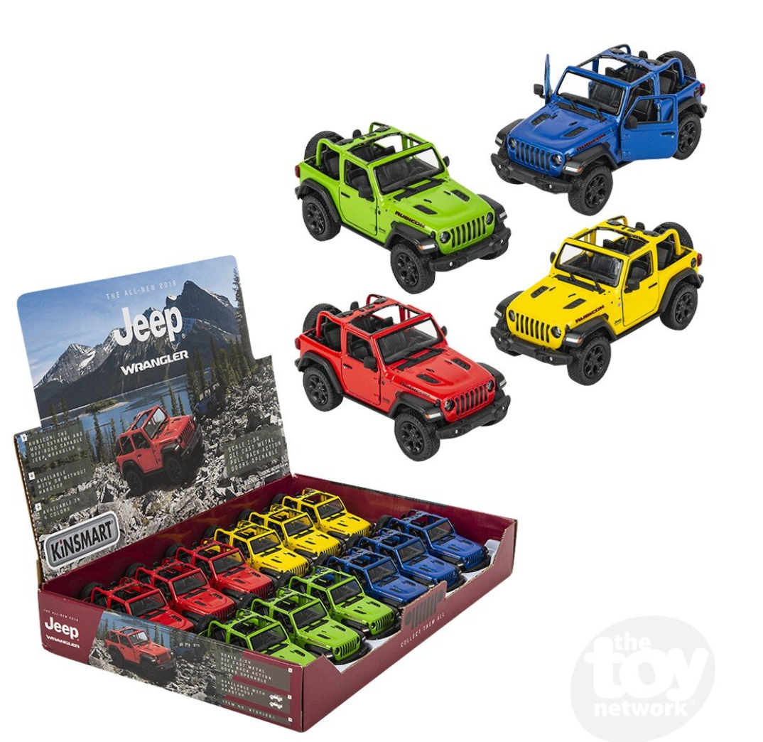 DIE-CAST PULL BACK 2018 OPEN TOP JEEP WRANGLER