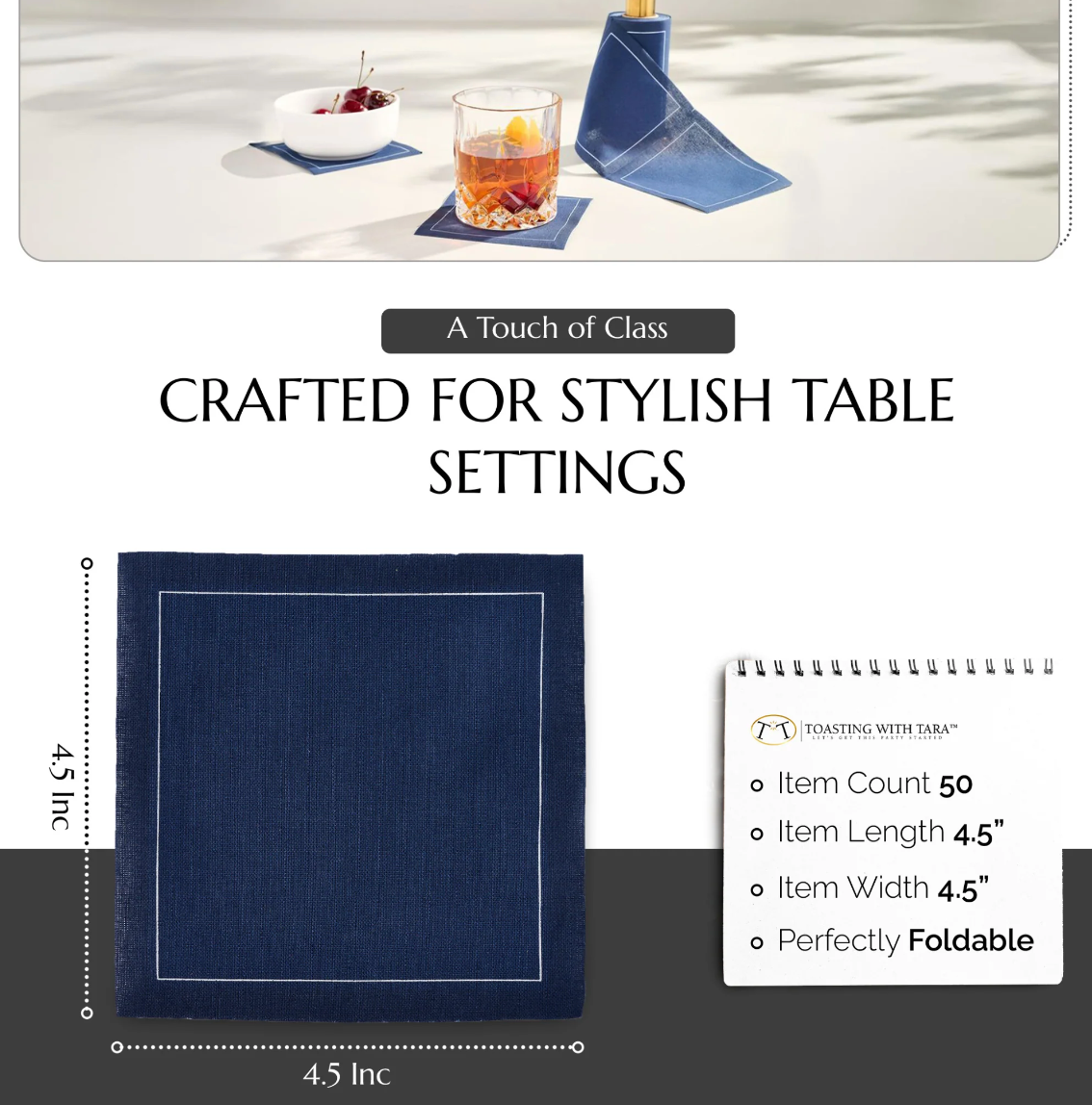 MIDNIGHT CITY COCKTAIL NAPKINS