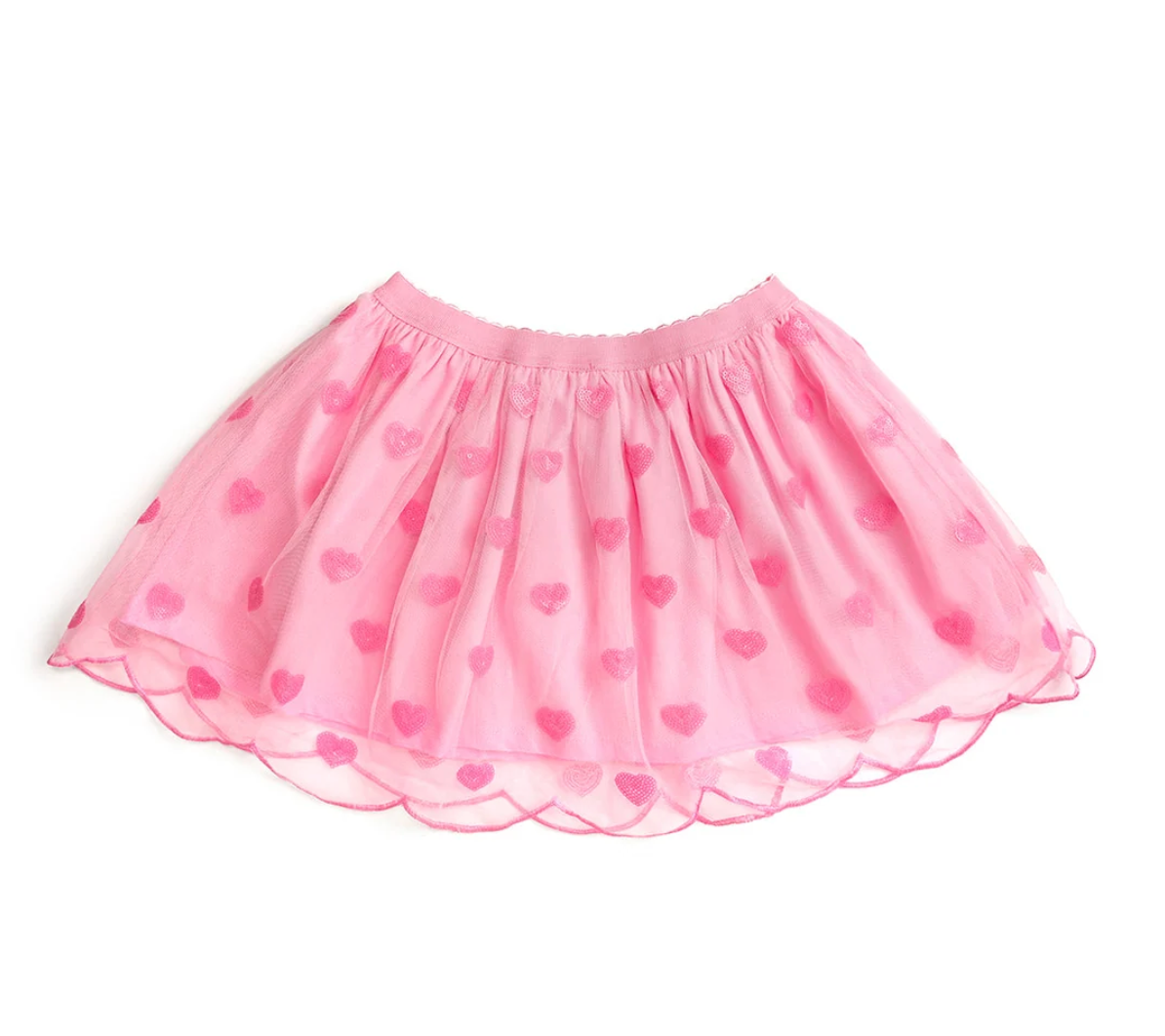 SWEET WINK: MINI SEQUIN HEARTS TUTU SKIRT