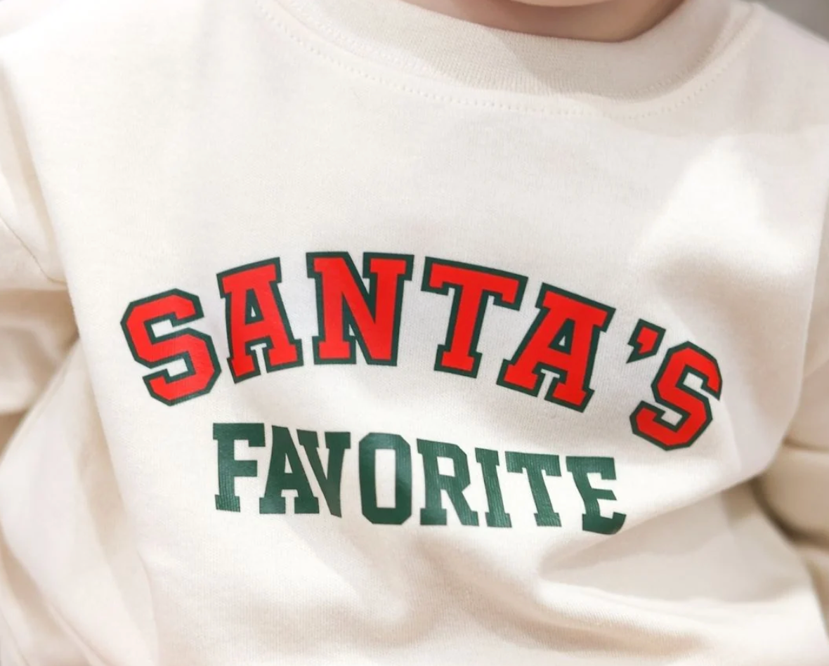 SWEET WINK: SANTA'S FAVORITE CHRISTMAS LONG SLEEVE ROMPER