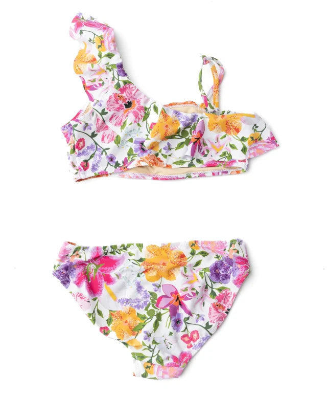 SHADE CRITTERS: SUMMER GARDENS ONE SHOULDER 2PC SWIMSUIT