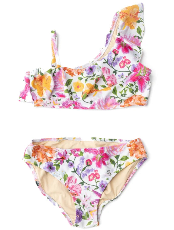 SHADE CRITTERS: SUMMER GARDENS ONE SHOULDER 2PC SWIMSUIT