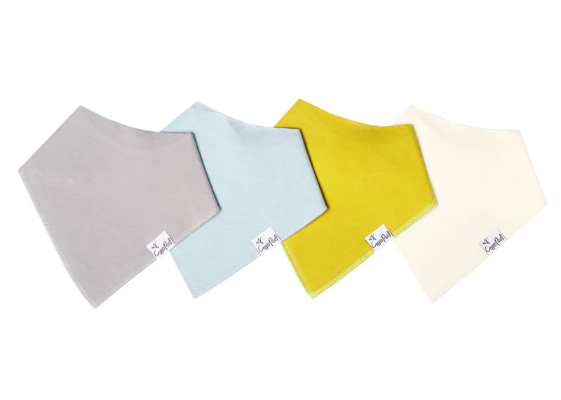 COPPER PEARL: STONE BABY BANDANA BIBS (4-PACK)