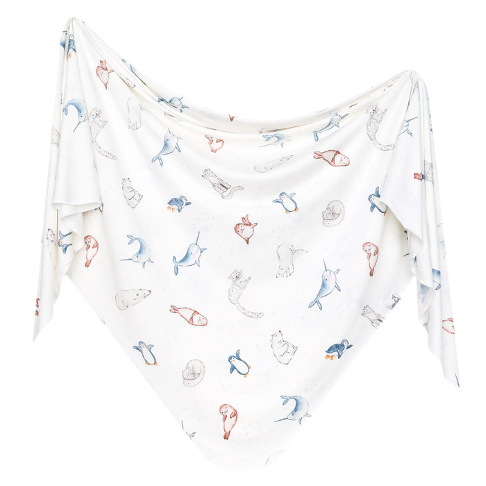 COPPER PEARL: ARCTIC WONDER KNIT SWADDLE BLANKET
