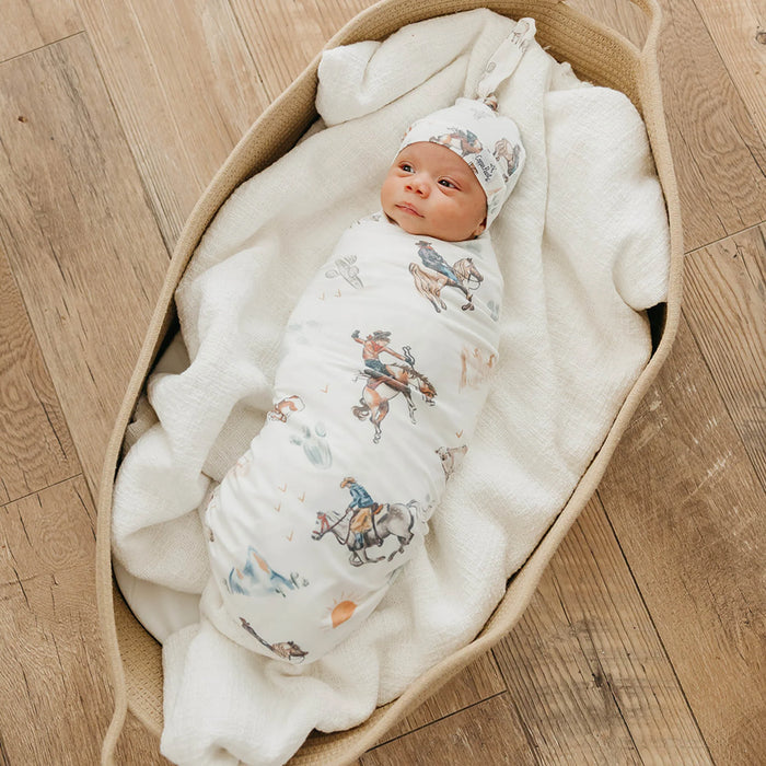 COPPER PEARL: BOONE KNIT SWADDLE BLANKET