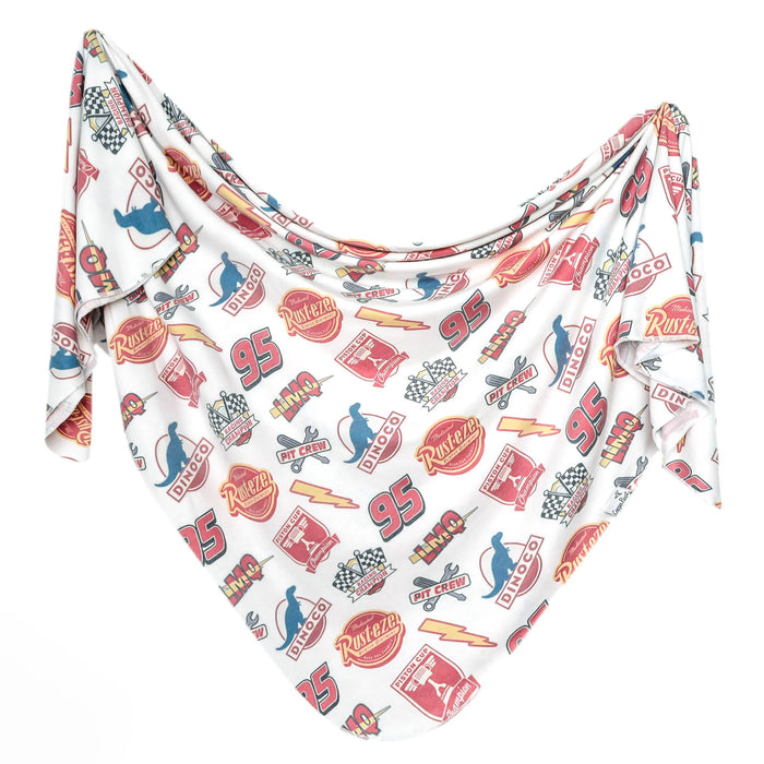 COPPER PEARL: DISNEY PIXAR CARS BUMPER STICKERS KNIT SWADDLE BLANKET