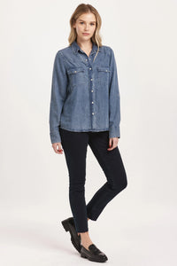 DEAR JOHN: STAR WESTERN SHIRT - INDEPENDENCE BLUE TENCEL