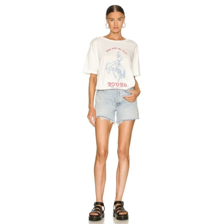 THE LAUNDRY ROOM: FIRST RODEO OVERSIZED TEE - WHITE