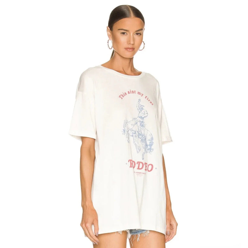 THE LAUNDRY ROOM: FIRST RODEO OVERSIZED TEE - WHITE