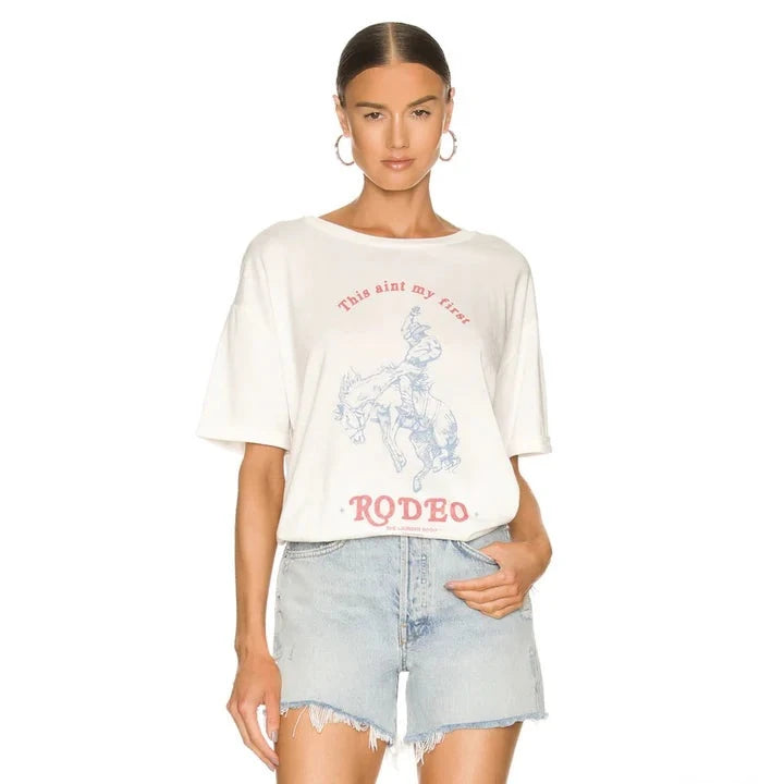 THE LAUNDRY ROOM: FIRST RODEO OVERSIZED TEE - WHITE