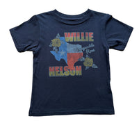ROWDY SPROUT: WILLIE NELSON HONEYSUCKLE ROSE TEE - WASHED BLACK
