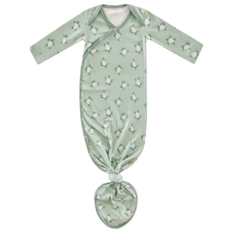 COPPER PEARL: WADE NEWBORN KNOTTED GOWN