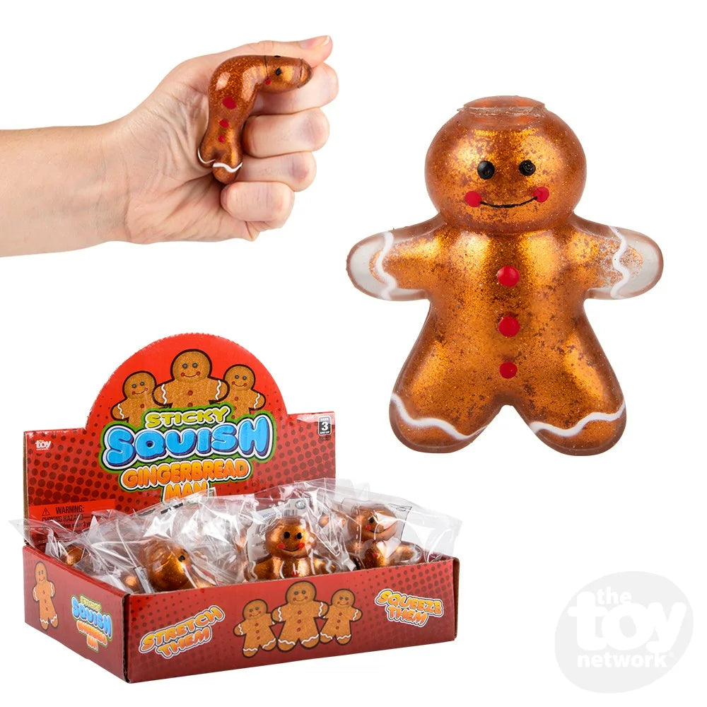 SQUISH STICKY GINGERBREAD MAN - 2.25"