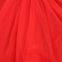 RUFFLE BUTTS: TULLE SLEEVELESS PRINCESS PETTI DRESS - BRIGHT RED