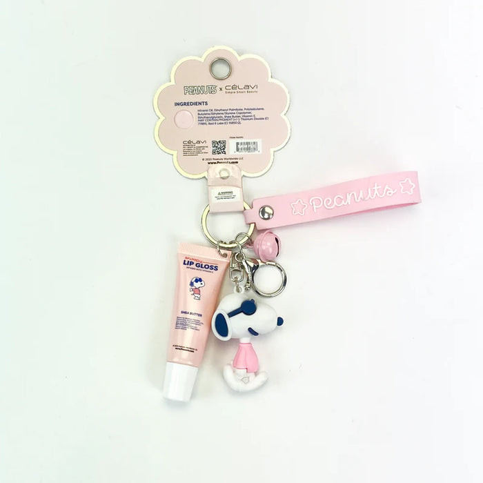 CELAVI X PEANUTS: SNOOPY SHEA BUTTER LIP GLOSS KEYCHAIN