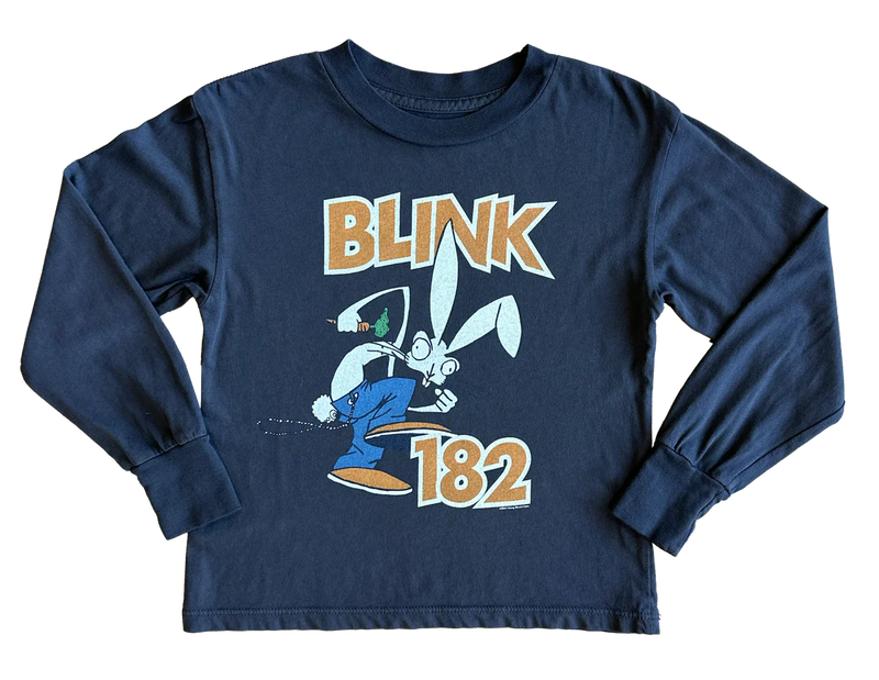 ROWDY SPROUT: BLINK 182 RABBIT LONG SLEEVE - VINTAGE BLACK