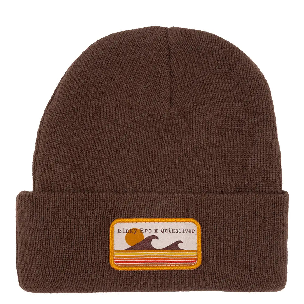 BINKY BRO: BEANIE BINKY BRO & QUIKSILVER WAVES - BROWN