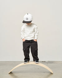 LITTLE BIPSY: CARGO SWEATPANT - BLACK