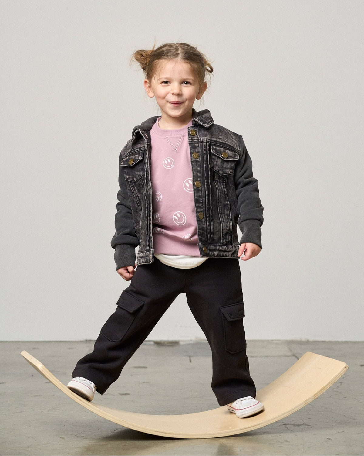 LITTLE BIPSY: CARGO SWEATPANT - BLACK