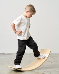 LITTLE BIPSY: CARGO SWEATPANT - BLACK