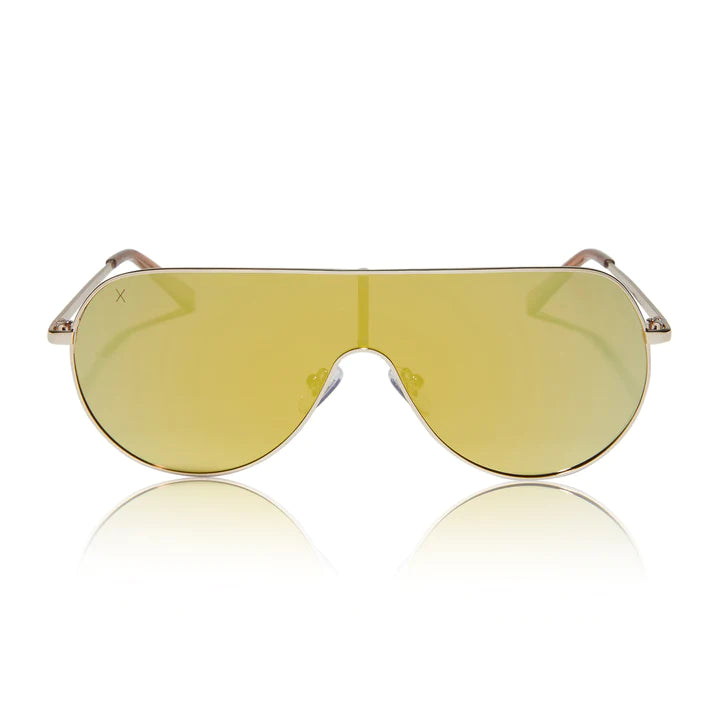 DIME: TARZANA GOLD + GOLD MIRROR POLARIZED SUNGLASSES