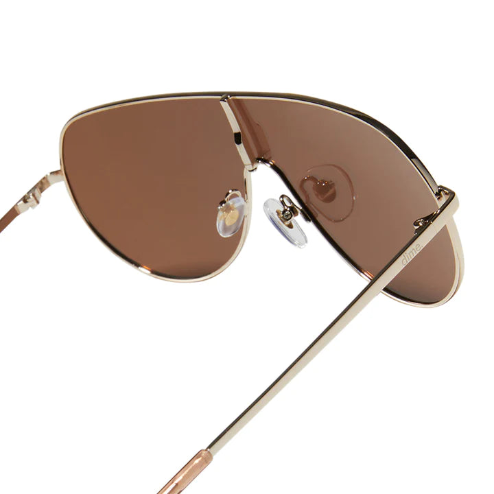 DIME: TARZANA GOLD + GOLD MIRROR POLARIZED SUNGLASSES