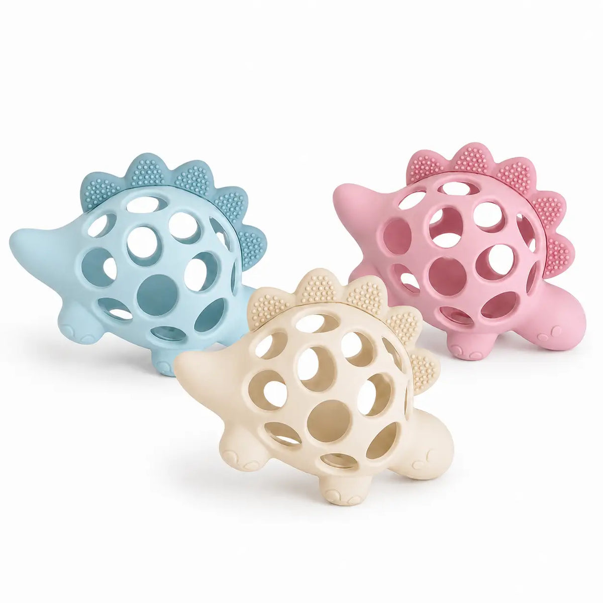 THREE HEARTS: DINO 3D SILICONE TEETHER