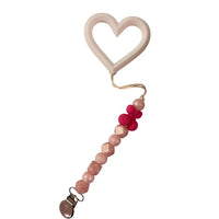 THREE HEARTS:  TEETHER & CLIP BUNDLE