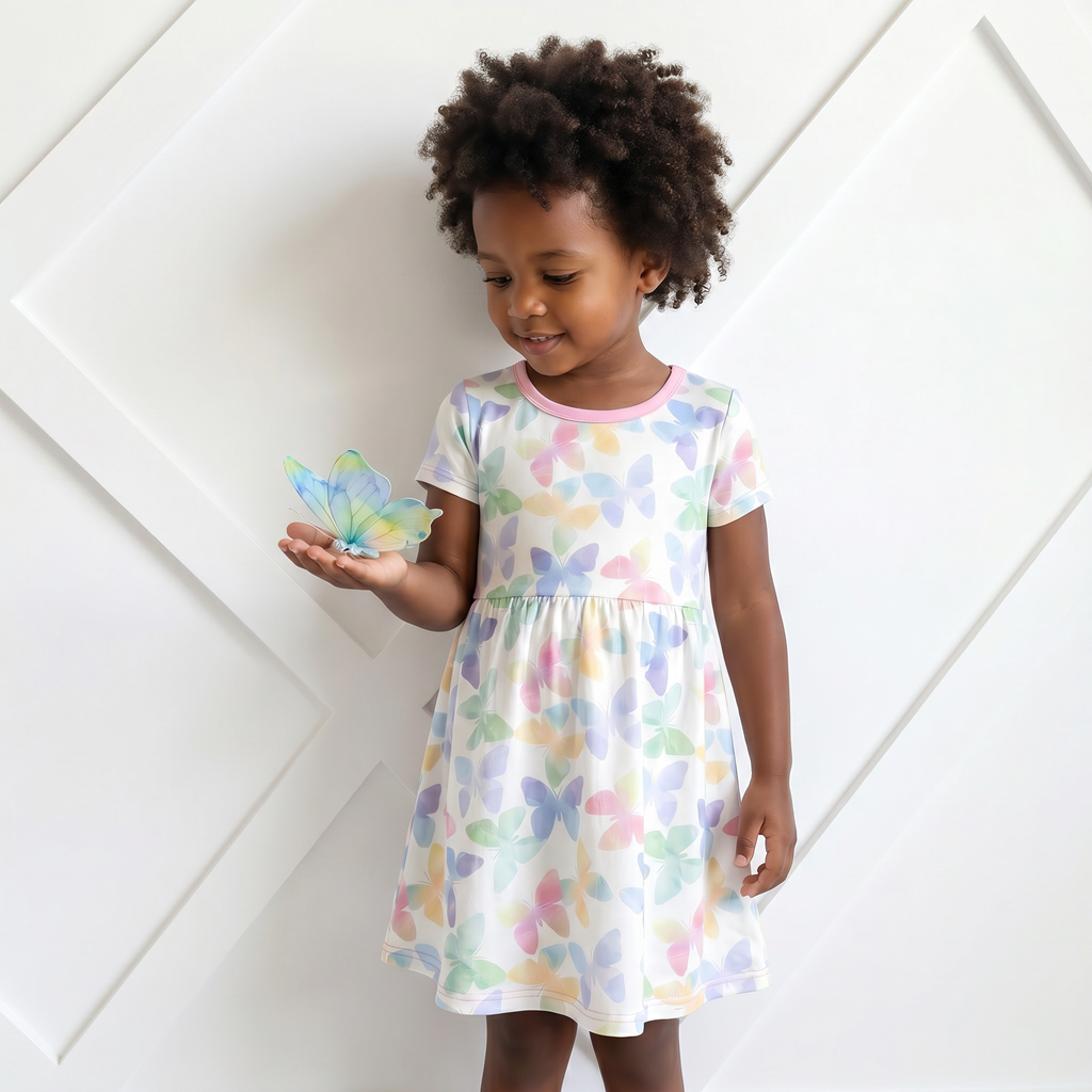 BESTAROO: GRACE WINGS SHORT SLEEVE DRESS