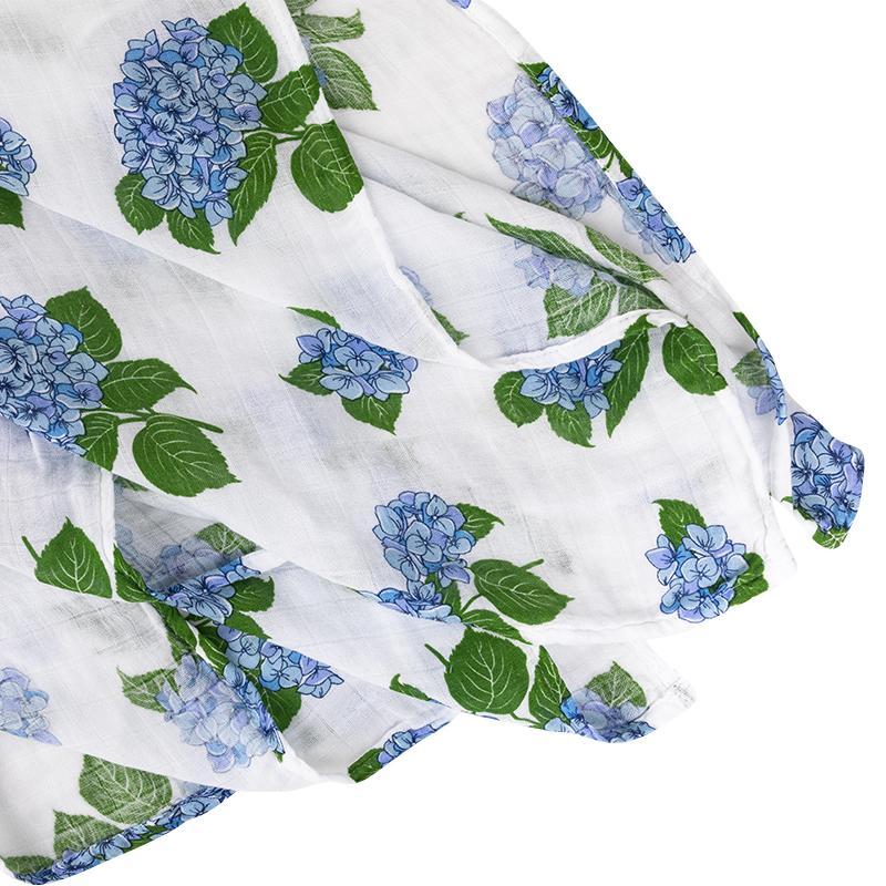 LITTLE HOMETOWN: HYDRANGEAS BABY MUSLIN SWADDLE BLANKET