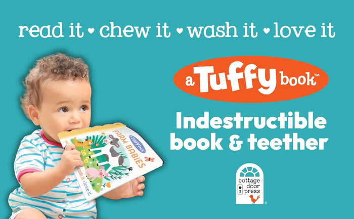 TUFFY BOOK: FARM BABIES WASHABLE, CHEWABLE,  INDESTRUCTIBLE TEETHING BOOK
