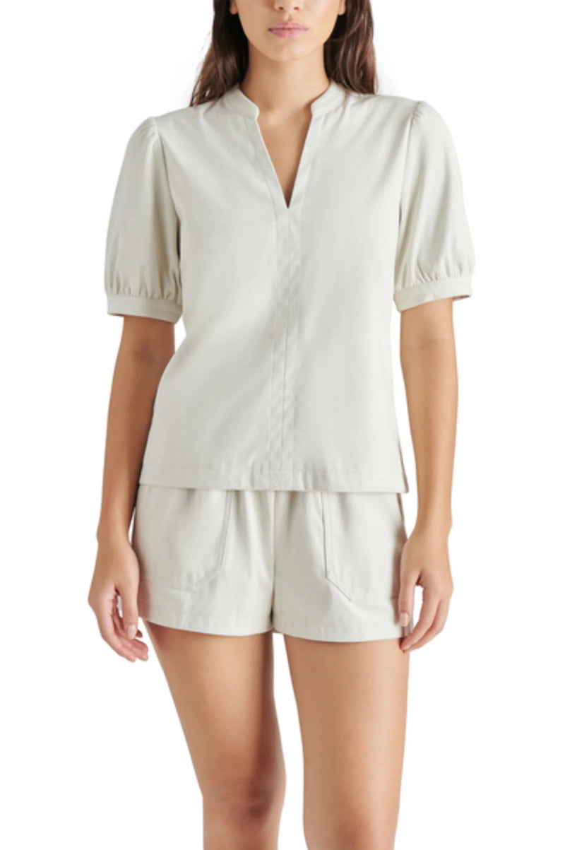 STEVE MADDEN: FAUX SUEDE SHORTS - SILVER BIRCH