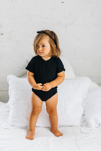 LITTLE BIPSY: BASIC ONE PIECE - BLACK