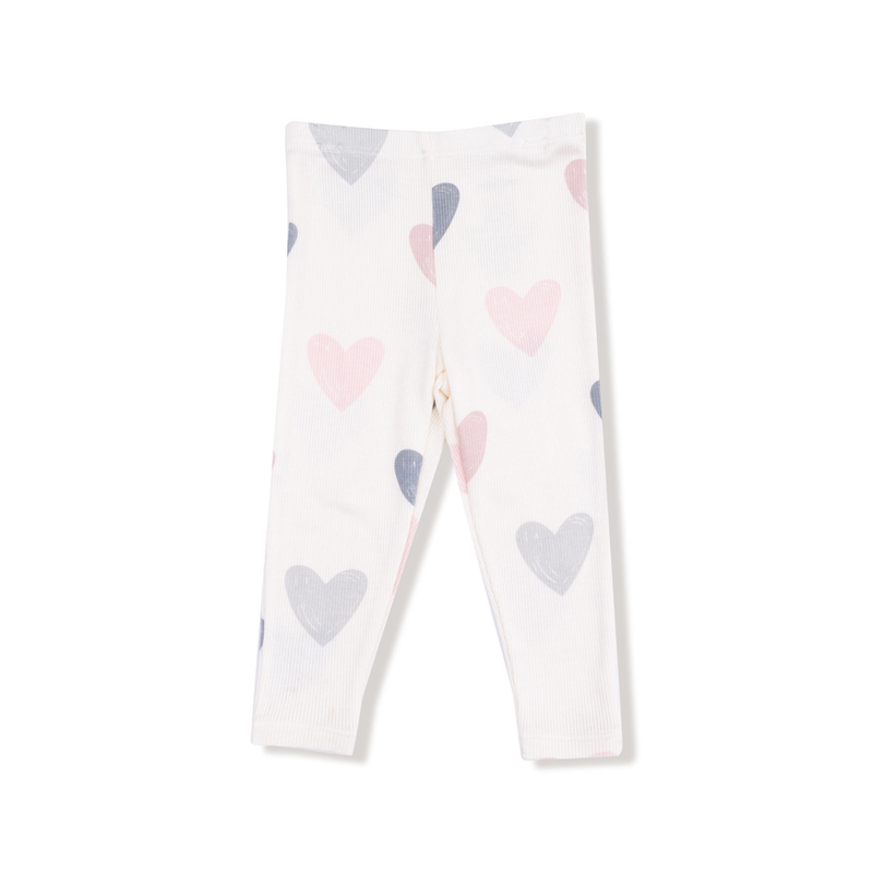 ANGEL DEAR: PUFFY LONG SLEEVE OVERSIZED SWEATSHIRT + LEGGING - HEARTS
