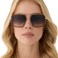 DIFF: JORDAN -WHISKEY GOLD GREY GRADIENT SUNGLASSES