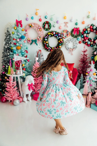 MILA & ROSE: CHRISTMAS CHEER LONG SLEEVE POCKET TWIRL DRESS