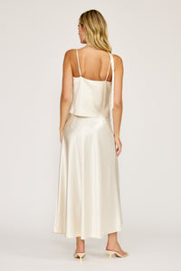 LUCY PARIS: FITZ MIDI SKIRT - PEARL
